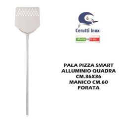 Pala Pizza Smart Allum. Quadra Cm.36X36 Manico Cm.60 Forata-8014130256192