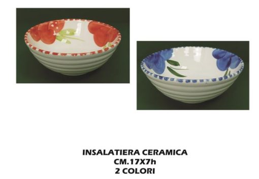 Insalatiera Ceramica Cm.18 Decorata-8032591285339