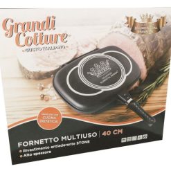 Bistecchiera Con Manico Antiader. Rett. Cm.40-8032591298766