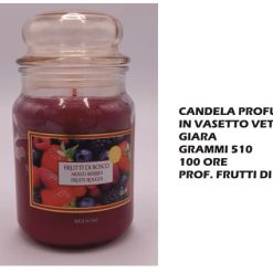 Candela Profumata In Vetro Gr.510 100 Ore Frutti Di Bosco-8005730029972