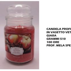Candela Profumata In Vetro Gr.510 100 Ore Mela Speziata-8005730030350