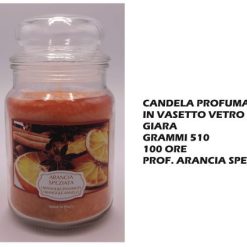 Candela Profumata In Vetro Gr.510 100 Ore Arancia E Cannella-8005730030367