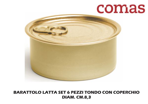 Barattolo Latta Set 6 Pz. Con Coperchio-8425734075605