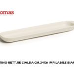 Piattino Rett.Re Cialda Cm.24X6 Impilabile Bianco-8425734076800