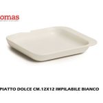 Piatto Dolce Cm.12X12 Impilabile Bianco-8425734076817