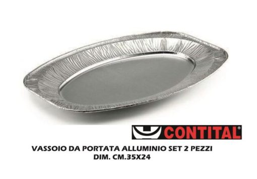 Vassoio Da Portata Alluminio Set 2 Pz. V350G-8011851200152