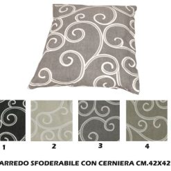 Cuscino Arredo Cm.42X42 4 Colori-8056737661030
