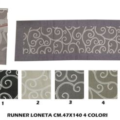 Runner Loneta Cm.47X140 4 Colori-8056737665069