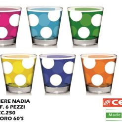 Bicchiere Nadia Cf.6Pz. Cc.250 Dec.60'S-8001691980949