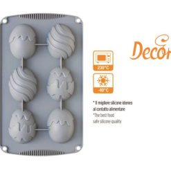 Stampo Uova Silicone 6 Cavita' Cm.30X17X3H-8024622073831