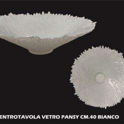 Centrotavola Vetro Pansy Cm.40 Bianco-8033901066877