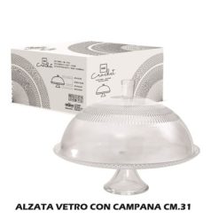 Alzata Vetro Con Campana Cm.31-8435123276780