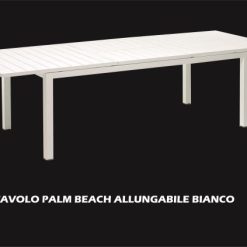 Tavolo Palm Beach Allung. Cm.165/225X90X75H Bianco-8032523174953