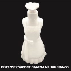 Dispenser Sapone Damina Ml.300 Bianco-8011690400027