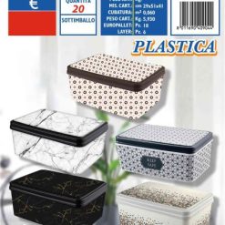 Scatola Plastica Con Coperchio Cm.20X28X12H-8011690409044