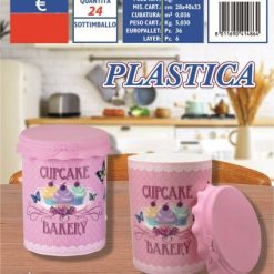 Barattolo Vintage Con Coperchio Ml.900 Rosa-8011690414864