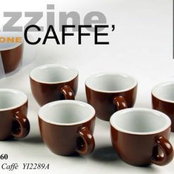 Tazzine Caffe' Conf. 6 Pz. S/Piatt. Marrone-8025569597060