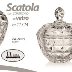 Scatola Vetro Con Coperchio Cm.11