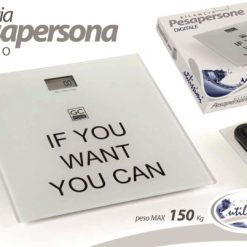 Bilancia Pesapersone Elettr. Kg.150 Piatto Vetro-8025569787584