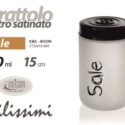 Barattolo Vetro Satinato Sale Cc.660 Cm.15-8025569833250