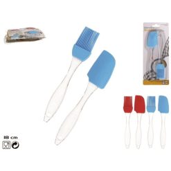 Pennello+Spatola Dilicone Set 2 Pz. Col. Ass.-8430540695428