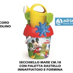 Secchiello Con Accessori Diam. Cm.18 Topolino-8002936690005