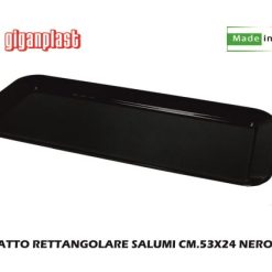 Piatto Rettangolare Salumi Cm.53X24 Nero-8002942226465