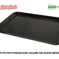 Piatto Rettangolare Salumi Cm.46X30 Nero-8002942226472