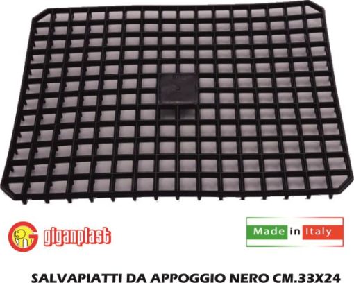 Salvapiatti Da Appoggio Nero Cm.33X24-8002942226908 Salvapiatti Da Appoggio Nero Cm.33X24-8002942226908