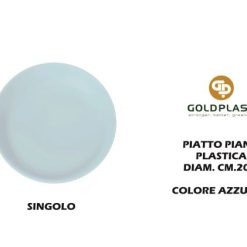 Piatto Plastica Mineral Piano Cm.21 Azzurro-8024854189270