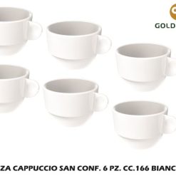 Tazza Cappuccio San Conf. 6 Pz. Cc.166 Bianco-8024854189737