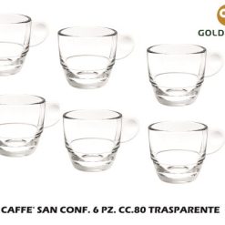 Tazzina Caffe' San Conf. 6 Pz. Cc.80 Trasparente-8024854191884