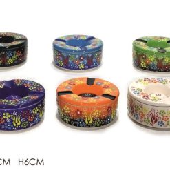 Posacenere Ceramica Cm.13X6H 6 Col. Ass.-8015361235130