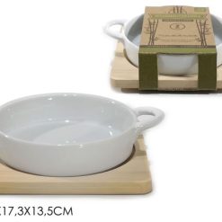 Tegamino Su Base Bamboo Cm.17