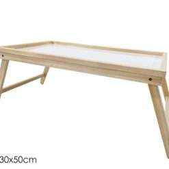 Vassoio Da Letto Legno Cm.50X30X23H Naturale-8015361176921