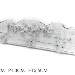 Appendiabiti Da Parete 3 Ganci Con Greca Bianco-8015361769383