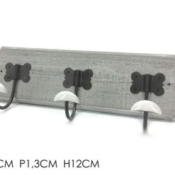 Appendiabiti Da Parete 3 Posti Col. Grigio-8015361075811