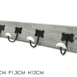 Appendiabiti Da Parete 4 Posti Col. Grigio-8015361075828