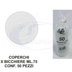 Coperchi Plastica X Bicchierini Set 50 Pz. Caffe-8052789899803