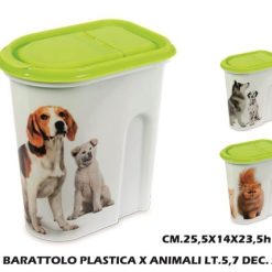Barattolo Plastica X Animali Lt.5