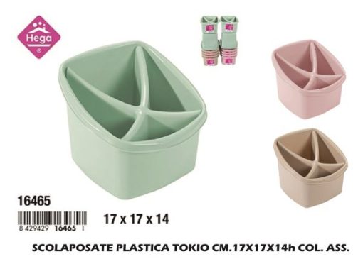 Scolaposate Plastica Tokio Cm.17X17X14H Col. Ass.-8429429164650