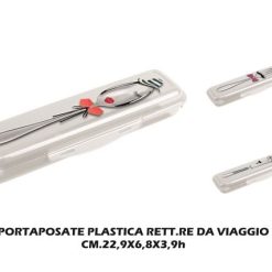 Portaposate Plastica Rett.Re Da Viaggio Cm.22