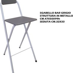 Sgabello Bar Grigio-8422102670783