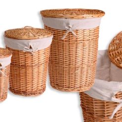 Portabiancheria Vimini Set 3 Pz. Tondo-8422102553970