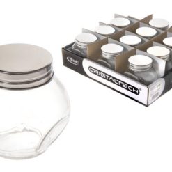 Barattolo Vetro Con Tappo Alluminio Ml.180-8422102589191