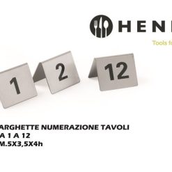 Targhette Numerazione Tavoli Num.1-12 Cm.5X3