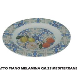 Piatto Piano Melamina Cm.23 Mediterranean-8054408039287