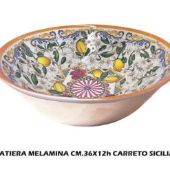 Insalatiera Melamina Cm.36X12H Carreto Siciliano-8055684930015