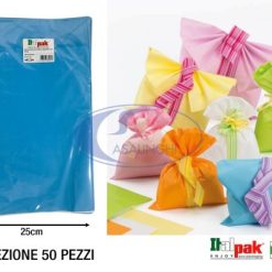 Buste Perlate Conf. 50 Pz. Cm.25X40 Perla Azzurro-8013277382979