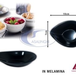 Ciotolina Melamina Cm.10X7X2H Nero-4713273040920